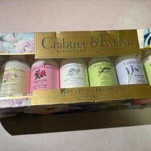 NEW- Crabtree and Evelyn 6 piece signature collection body lotion